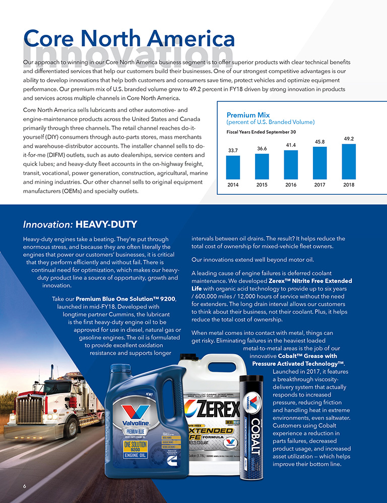 Valvoline Inc. 2018 Annual Report